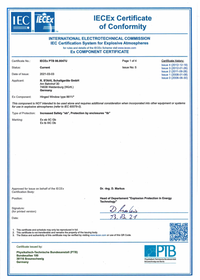 Thumbnail of document Ex certificate IECEXPTB060047 U 005 00 20273